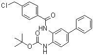 N-[3-[[4-(Chloromethyl)benzoyl]amino][1,1'-biphenyl]-4-yl]carbamic acid 1,1-dimethylethyl ester molecular structure (CAS 1003316-10-6)