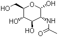 结构式 CAS# 10036-64-3, 2-乙酰氨基-2-脱氧-alpha-D-吡喃糖