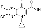 structure of CAS# 100361-18-0, 7-Chloro-1-cyclopropyl-6-fluoro-4-oxo-1,4-dihydro-1,8-naphthyridine-3-carboxylic acid;1-Cyclopropyl-6-fluoro-7-chloride-4-oxo-1,4-dihydro-1,8-napthyridine-3- carboxylic acid