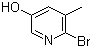 2-Bromo-5-hydroxy-3-picoline molecular structure (CAS 1003711-43-0)
