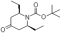 N-Boc-2,6-diethyl-4-oxo-piperdine molecular structure (CAS 1003843-30-8)
