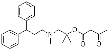 3-Oxo-butanoic acid 2-[(3,3-diphenylpropyl)methylamino]-1,1-dimethylethyl ester molecular structure (CAS 100427-51-8)