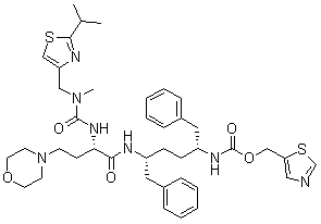 结构式 CAS# 1004316-88-4, 考比司他; (3R,6R,9S)-12-甲基-13-[2-(1-甲基乙基)-4-噻唑基]-9-[2-(4-吗啉基)乙基]-8,11-二氧代-3,6-双(苯基甲基)-2,7,10,12-四氮杂十三烷酸 5-噻唑甲醇酯
