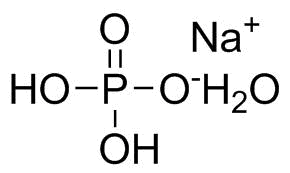 磷酸二氢钠一水合物分子结构 (CAS 10049-21-5)