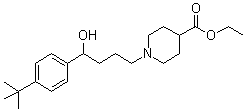 1-[4-[4-叔丁基苯基]-4-羟基丁基]-4-哌啶羧酸乙酯分子结构 (CAS 100499-85-2)