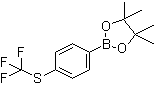 4-Trifluoromethylthiophenylboronic acid pinacol ester molecular structure (CAS 1005206-25-6)