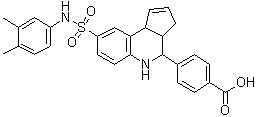4-{8-[(3,4-Dimethylphenyl)sulfamoyl]-3a,4,5,9b-tetrahydro-3H-cyclopenta[c]quinolin-4-yl}benzoic acid molecular structure (CAS 1005264-47-0)
