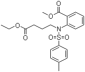 2-[(4-Ethoxy-4-oxobutyl)[(4-methylphenyl)sulfonyl]amino]benzoic acid methyl ester molecular structure (CAS 100627-39-2)