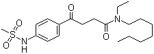 structure of CAS# 100632-58-4, N-Ethyl-N-heptyl-4-[(4-Mesylamino)phenyl]-4-oxobutanamide;N-Ethyl-N-heptyl-4-[(methylsulfonyl)amino]-gamma-oxo-benzenebutanamide