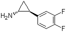 (1R,2S)-rel-2-(3,4-二氟苯基)环丙胺分子结构 (CAS 1006614-49-8)