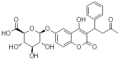 6-Hydroxywarfarin beta-D-glucuronide molecular structure (CAS 1007224-59-0)