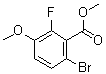 6-溴-2-氟-3-甲氧基苯甲酸甲酯分子结构 (CAS 1007455-28-8)