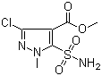 3-氯-5-氨基磺酰基-1-甲基吡唑-4-甲酸甲酯分子结构 (CAS 100784-27-8)