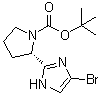 (S)-2-(4-溴-1H-咪唑-2-基)吡咯烷-1-羧酸叔丁酯分子结构 (CAS 1007882-59-8)