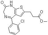 5-(2-氯苯基)-2,3-二氢-2-氧代-1H-噻吩并[2,3-e]-1,4-二氮杂卓-7-丙酸甲酯分子结构 (CAS 100827-80-3)