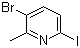 3-Bromo-6-iodo-2-methylpyridine molecular structure (CAS 1008361-77-0)