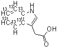 1H-Indole-3a,4,5,6,7,7a-<sup>13</sup>C<sub>6</sub>-3-acetic acid molecular structure (CAS 100849-36-3)