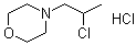 4-(2-氯丙基)吗啉盐酸盐分子结构 (CAS 100859-99-2)