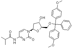 structure of CAS# 100898-62-2, 5'-O-(Dimethoxytrityl)-N-isobutyryl-2'-deoxycytidine