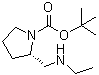 structure of CAS# 1009075-39-1, (2S)-2-[(Ethylamino)methyl]-1-pyrrolidinecarboxylic acid 1,1-dimethylethyl ester