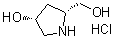 (3R,5R)-5-(Hydroxymethyl)pyrrolidin-3-ol hydrochloride molecular structure (CAS 1009335-36-7)