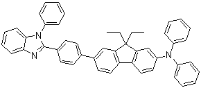 9,9-Diethyl-N,N-diphenyl-7-[4-(1-phenyl-1H-benzimidazol-2-yl)phenyl]-9H-fluoren-2-amine molecular structure (CAS 1010821-26-7)