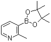 2-甲基吡啶-3-硼酸频哪醇酯分子结构 (CAS 1012084-56-8)