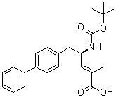 (2E,4R)-5-[1,1'-联苯]-4-基-4-[[叔丁氧羰基]氨基]-2-甲基-2-戊烯酸分子结构 (CAS 1012341-48-8)