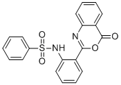 N-[2-(4-oxo-3,1-benzoxazin-2-yl)phenyl]benzenesulfonamide molecular structure (CAS 10128-51-5)