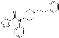 N-Phenyl-N-[1-(2-phenylethyl)-4-piperidinyl]-2-furancarboxamide molecular structure (CAS 101345-66-8)