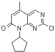 2-Chloro-8-cyclopentyl-5-methyl-8H-pyrido[2,3-d]pyrimidin-7-one molecular structure (CAS 1013916-37-4)