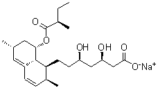 Epi lovastatin hydroxy acid sodium salt molecular structure (CAS 101400-30-0)