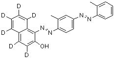 1-[2-[2-Methyl-4-[2-(2-methylphenyl)diazenyl]phenyl]diazenyl]-2-naphthalen-3,4,5,6,7,8-d<sub>6</sub>-ol molecular structure (CAS 1014689-18-9)