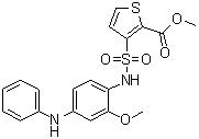 3-[[[2-Methoxy-4-(phenylamino)phenyl]amino]sulfonyl]-2-thiophenecarboxylic acid methyl ester molecular structure (CAS 1014691-61-2)