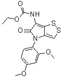 N-[4-(2,4-Dimethoxyphenyl)-4,5-dihydro-5-oxo-1,2-dithiolo[4,3-b]pyrrol-6-yl]carbamic acid ethyl ester molecular structure (CAS 1015064-87-5)