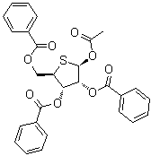 structure of CAS# 1015447-26-3, 4-Thio-beta-D-ribofuranose 1-acetate 2,3,5-tribenzoate