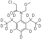 2-Chloro-N-[2,6-di(ethyl-1,1,2,2,2-d<sub>5</sub>)phenyl-3,4,5-d<sub>3</sub>]-N-(methoxymethyl)acetamide molecular structure (CAS 1015856-63-9)