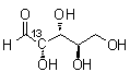 D-Arabinose-2-<sup>13</sup>C molecular structure (CAS 101615-87-6)
