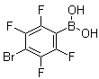 structure of CAS# 1016231-40-5, 4-Bromo-2,3,5,6-tetrafluorophenylboronic acid