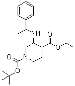 1-(tert-Butoxycarbonyl)-3-(1-Phenylethylamino)piperidine-4-carboxylic acid ethyl ester molecular structure (CAS 1016259-54-3)