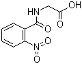 结构式 CAS# 10167-23-4, N-(2-硝基苯甲酰基)甘氨酸