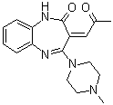 (3Z)-1,3-Dihydro-4-(4-methyl-1-piperazinyl)-3-(2-oxopropylidene)-2H-1,5-benzodiazepin-2-one molecular structure (CAS 1017241-34-7)