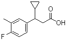 beta-环丙基-4-氟-3-甲基苯丙酸分子结构 (CAS 1017330-08-3)