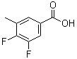 3,4-Difluoro-5-methylbenzoic acid molecular structure (CAS 1017778-60-7)