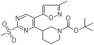 3-[5-(3-Methyl-5-isoxazolyl)-2-(methylsulfonyl)-4-pyrimidinyl]-1-piperidinecarboxylic acid 1,1-dimethylethyl ester molecular structure (CAS 1017793-03-1)