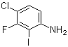 4-Chloro-3-fluoro-2-iodobenzenamine molecular structure (CAS 1018450-37-7)