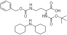 N-Boc-N'-Cbz-D-2,4-diaminobutyric acid dicyclohexylamine salt molecular structure (CAS 101854-42-6)