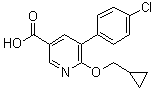 5-(4-Chlorophenyl)-6-(cyclopropylmethoxy)-3-pyridinecarboxylic acid molecular structure (CAS 1018782-76-7)