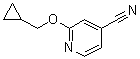 2-(Cyclopropylmethoxy)-4-pyridinecarbonitrile molecular structure (CAS 1019568-08-1)
