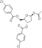 2-Deoxy-alpha-D-erythropentofuranose 1-acetate 3,5-bis(4-chlorobenzoate) molecular structure (CAS 1019659-88-1)